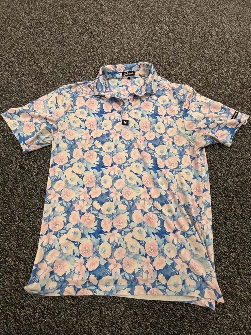 Bad Birdie Coachella Floral Performance Golf Polo